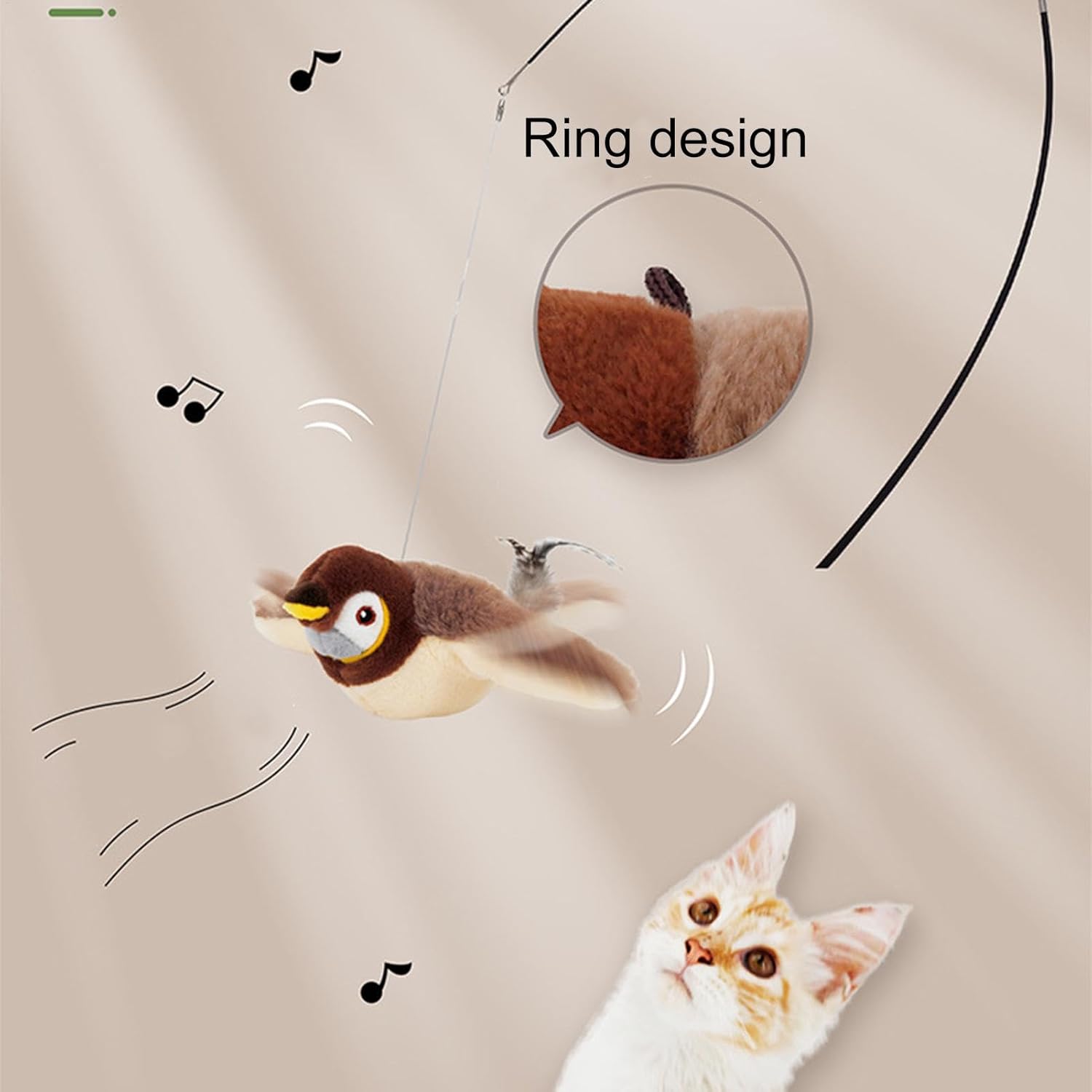 Oiseau interactif pour chat